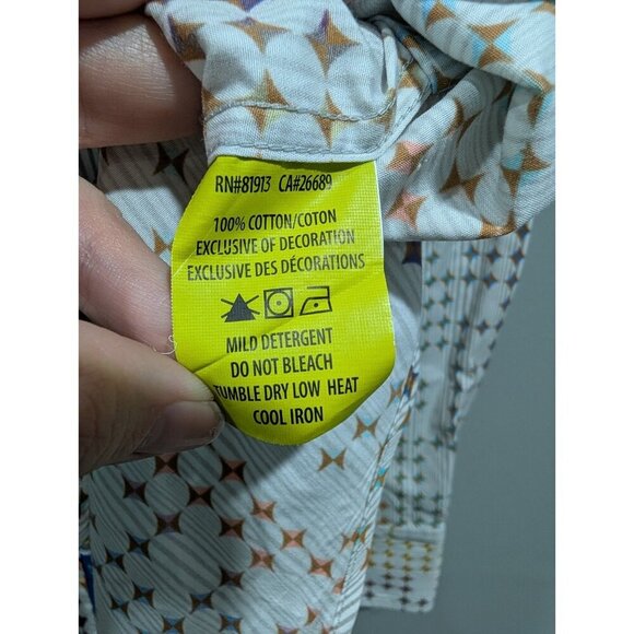 Robert Graham Men's Multicolor Long Sleeve Button-Up Size 2XL Geometric Diamond - Picture 10 of 16